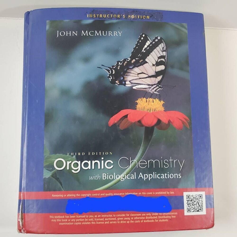 (Test Book) Organic Chemistry with Biological Applications Textbook by JOHN MCMU